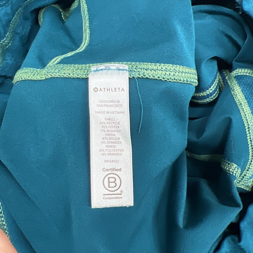 Athleta Skort Womens M Blue Athletic Running Tennis Mesh Lined Pockets Stretch - Picture 6 of 14